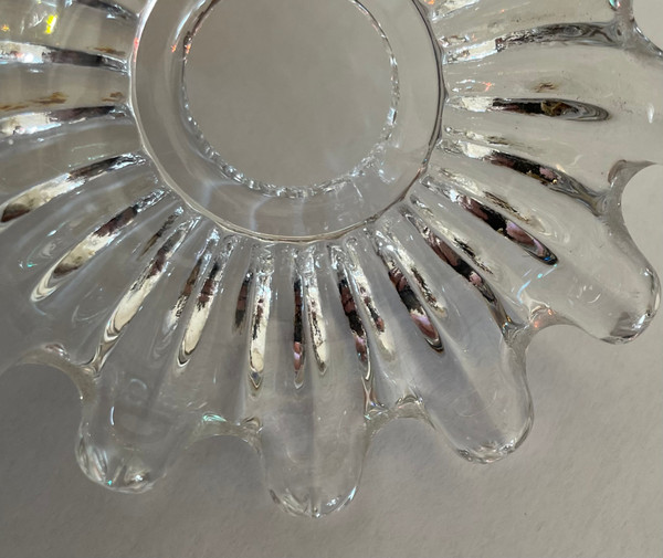 Lustre En Bronze Et Cristal Signé Baccarat Fin XIXe