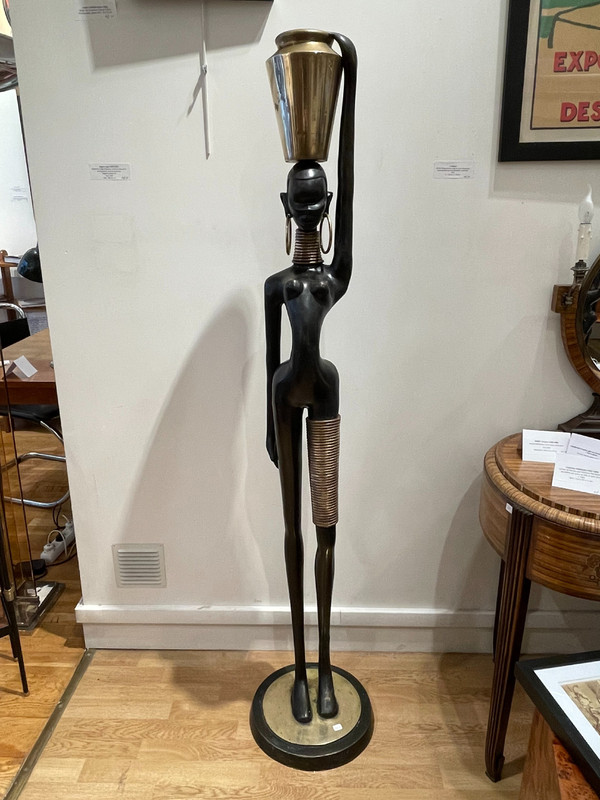 Big statuette of a  water carrier, after Karl Hagenauer, circa 1970