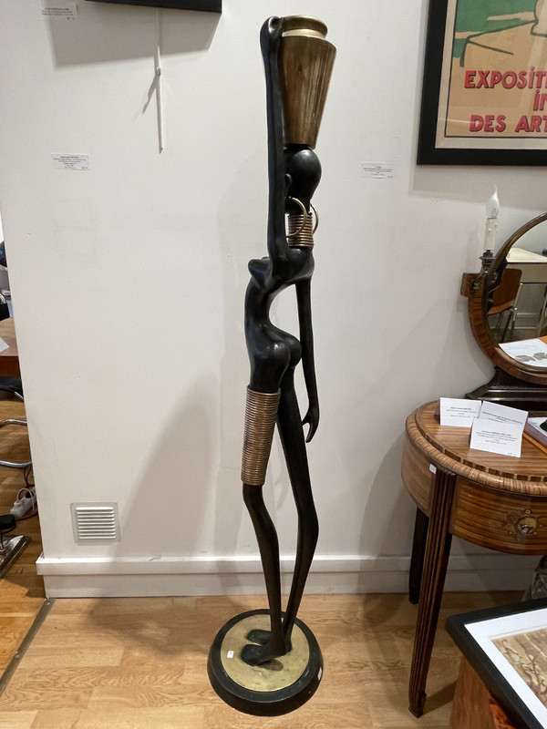 Big statuette of a  water carrier, after Karl Hagenauer, circa 1970