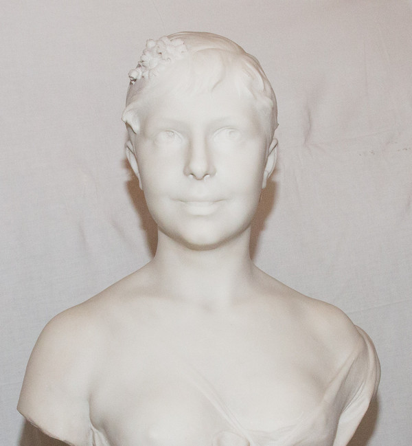 Flora, busto in marmo Alfred Désiré Lanson 1851-1938