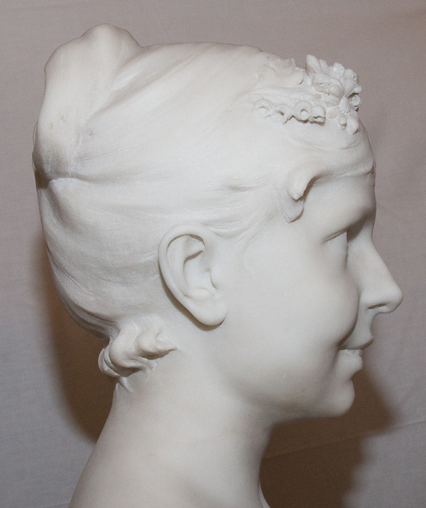 Flora, busto in marmo Alfred Désiré Lanson 1851-1938