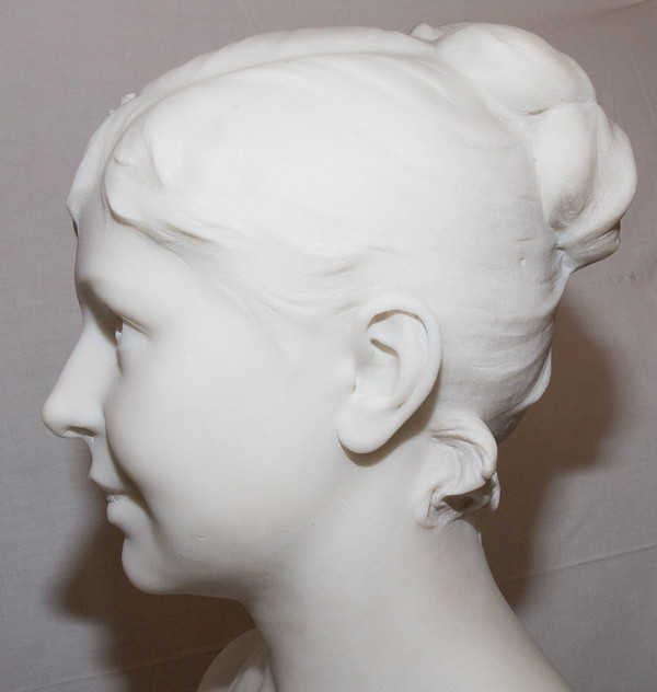 Flora, busto in marmo Alfred Désiré Lanson 1851-1938