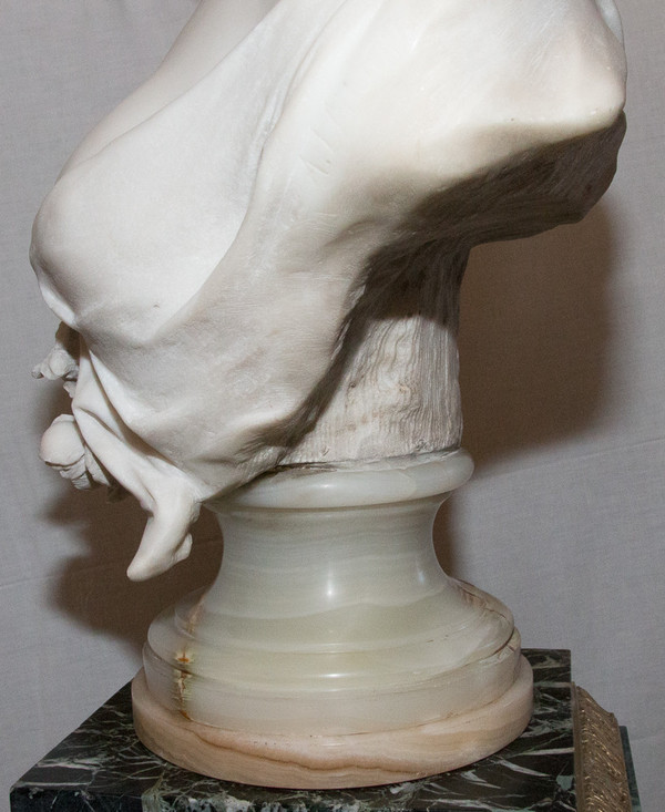 Flora, busto in marmo Alfred Désiré Lanson 1851-1938