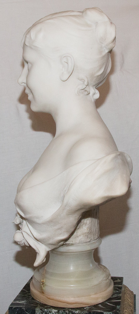 Flora, busto in marmo Alfred Désiré Lanson 1851-1938