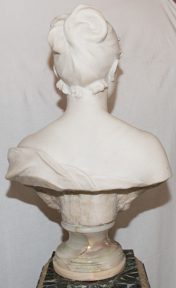 Flora, busto in marmo Alfred Désiré Lanson 1851-1938