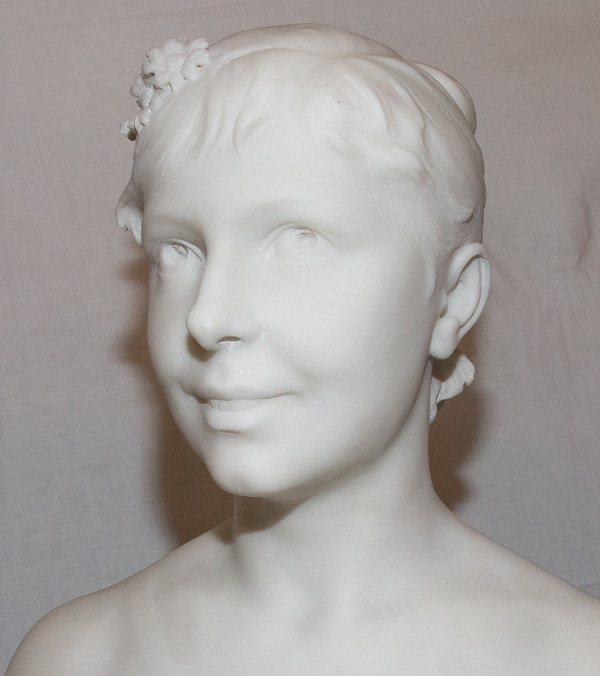 Flora, busto in marmo Alfred Désiré Lanson 1851-1938