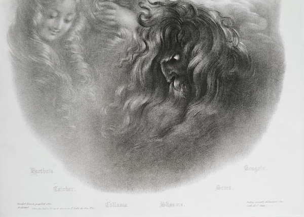 Lithographies Mythologique d'Après Girodet -Trioson 19ème