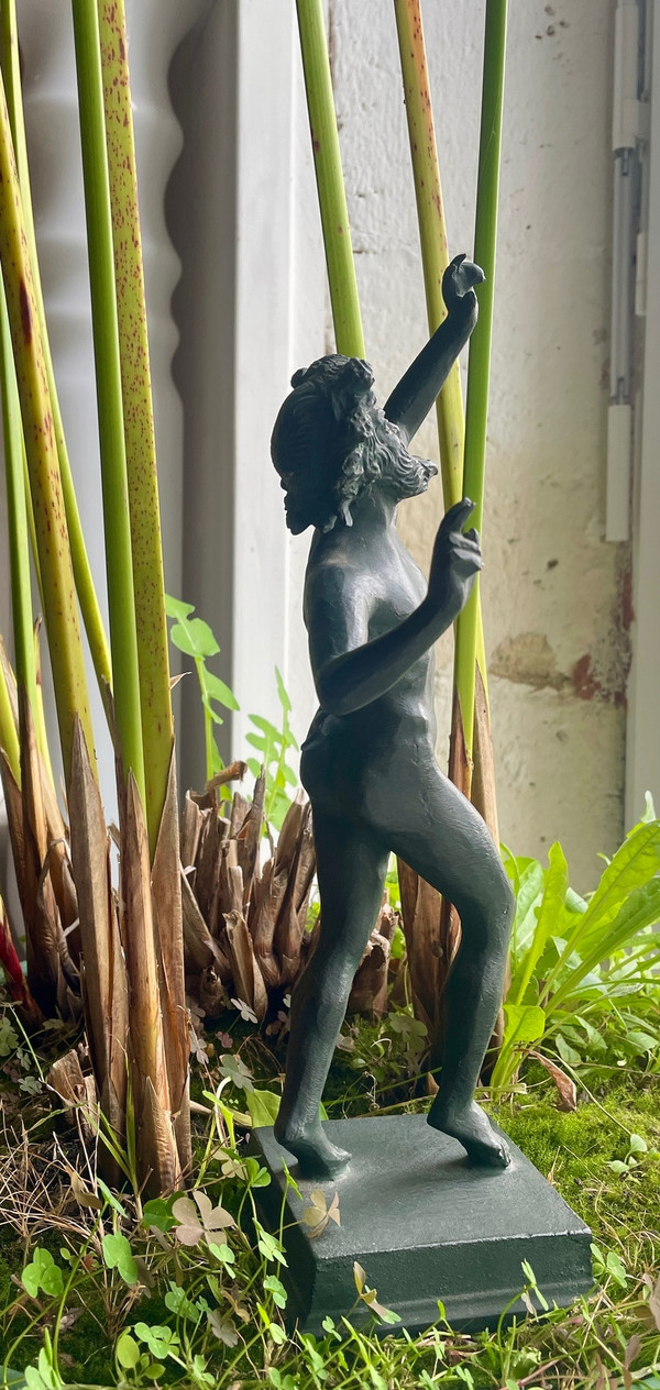 Faune dansant en bronze, XIXe siècle 