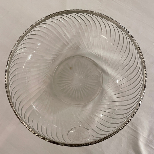  Large Baccarat Cup And Sterling Silver Late 19th Century
