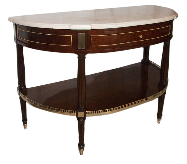 Halbmondkonsole aus Mahagoni, Louis XVI-Zeit