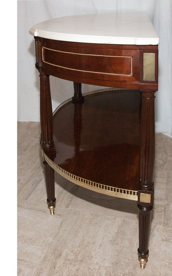 Halbmondkonsole aus Mahagoni, Louis XVI-Zeit