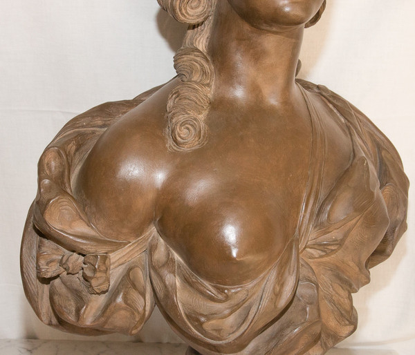 Busto in terracotta della contessa Du Barry, XIX secolo