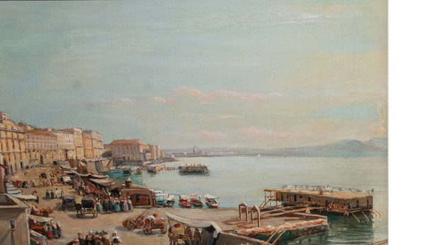 Napoli Borgo Santa Lucia Giacinto Gigante 1806-1876