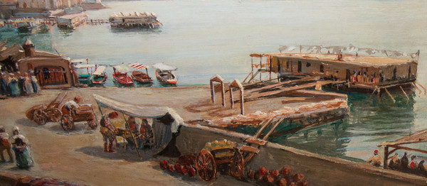 Napoli Borgo Santa Lucia Giacinto Gigante 1806-1876