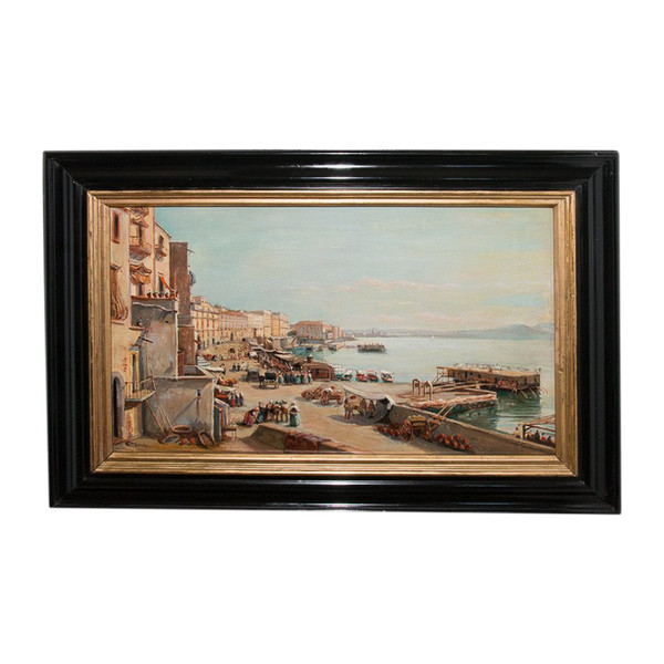 Napoli Borgo Santa Lucia Giacinto Gigante 1806-1876