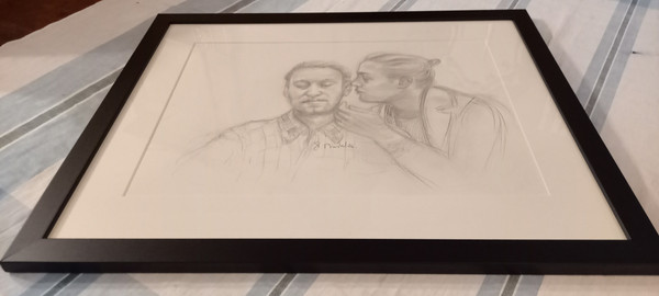 Portrait of Alexei Navalny and his wife Yulia Navalnaya