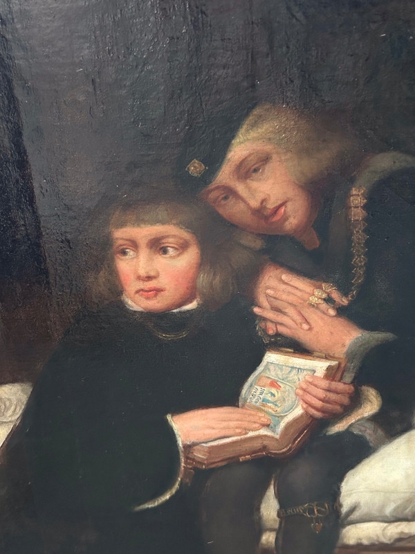Paul Delaroche After – Ölgemälde auf Leinwand Edward V. und sein inhaftierter Bruder, 19. Jahrhundert