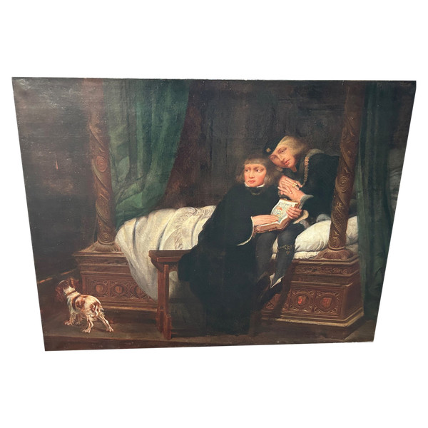 Paul Delaroche After – Ölgemälde auf Leinwand Edward V. und sein inhaftierter Bruder, 19. Jahrhundert
