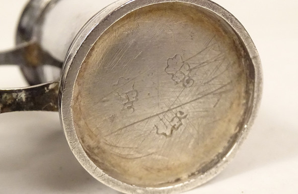 Paire Ampoules à Huile Sainte Argent Massif Fermiers Généraux XVIIIème