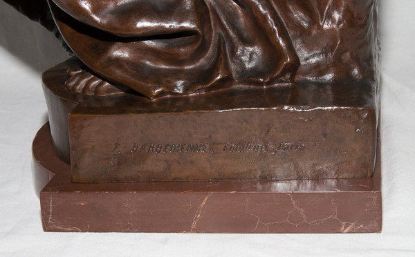 Bronzo "Maternità" firmato Paul Dubois 1829-1905