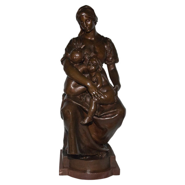 Bronze " Maternité" Signé Paul Dubois 1829-1905