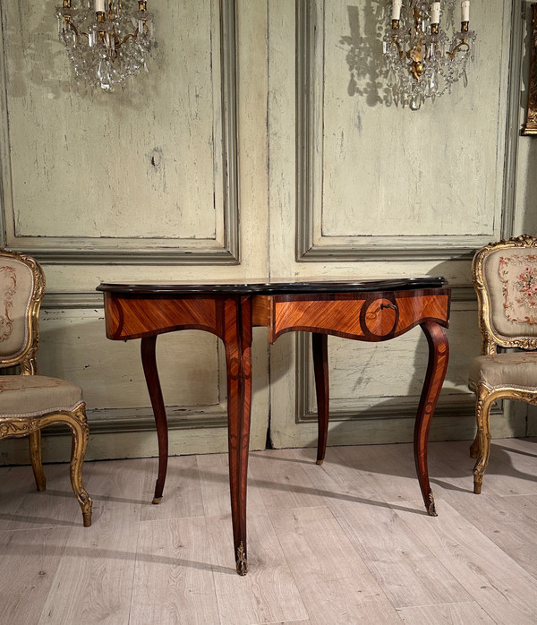 Small Desk In Marquetry From Napoleon III Period Circa 1870