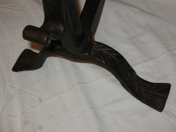 Pair of 18th century wrought iron andirons Origin Périgord