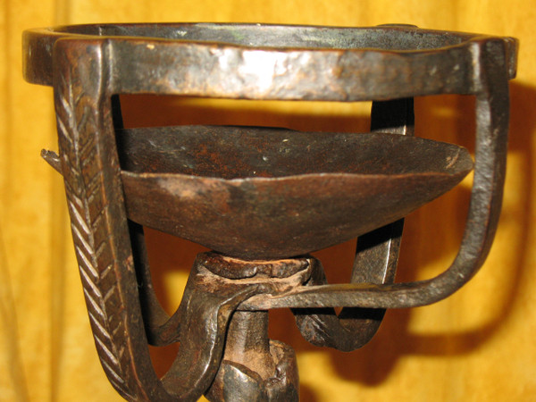 Pair of 18th century wrought iron andirons Origin Périgord
