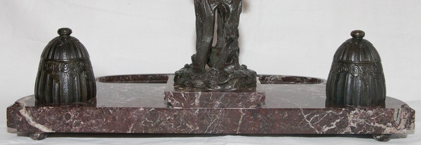 Le Terrassier" inkwell Aimé jules Dalou (1838-1902)