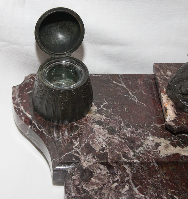 Le Terrassier" inkwell Aimé jules Dalou (1838-1902)