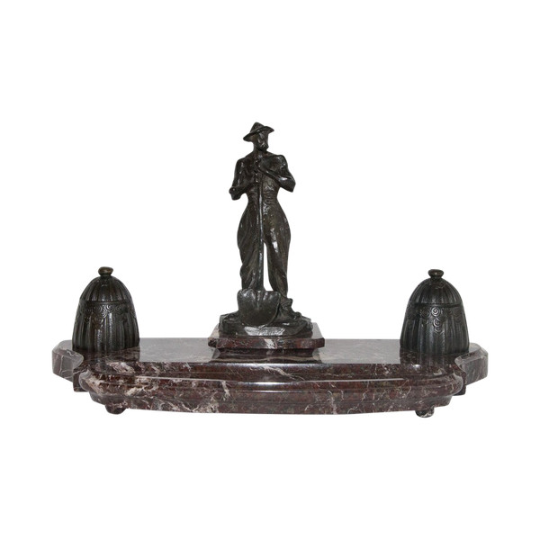 Le Terrassier" inkwell Aimé jules Dalou (1838-1902)