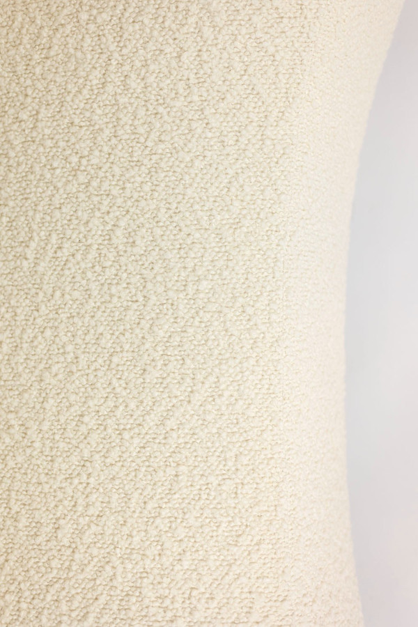 Bean-shaped 3-seater sofa in blond beech. Contemporary work.