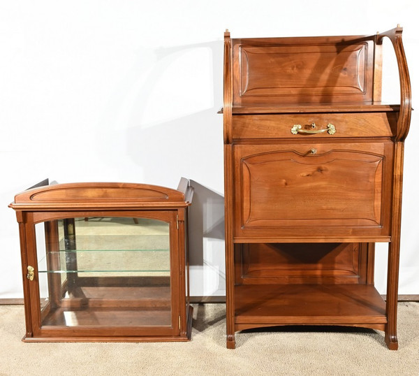 Meuble Bar en Acajou, attribué à la Maison E.Diot, Art Nouveau - 1900