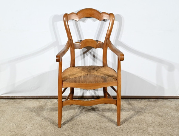 Fauteuil Grand-Mère en Merisier, style Louis Philippe – Fin XIXe