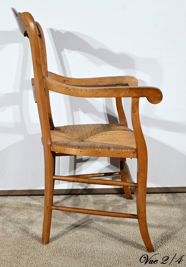 Fauteuil Grand-Mère en Merisier, style Louis Philippe – Fin XIXe