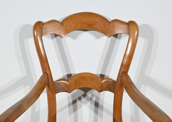 Fauteuil Grand-Mère en Merisier, style Louis Philippe – Fin XIXe