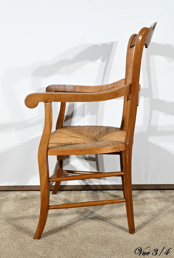 Fauteuil Grand-Mère en Merisier, style Louis Philippe – Fin XIXe