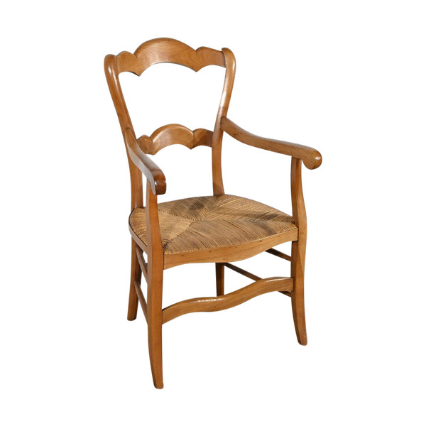 Fauteuil Grand-Mère en Merisier, style Louis Philippe – Fin XIXe