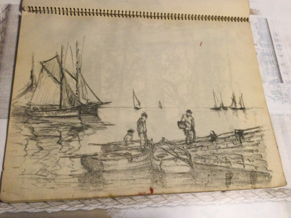 Notebook of 63 drawings André BERONNEAU
