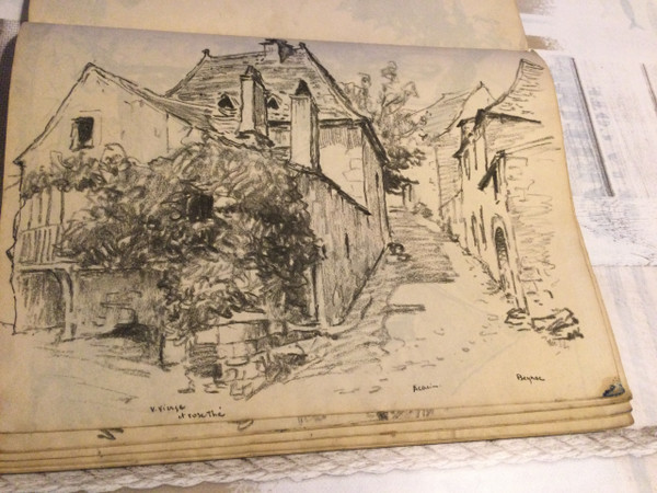 Notebook of 63 drawings André BERONNEAU