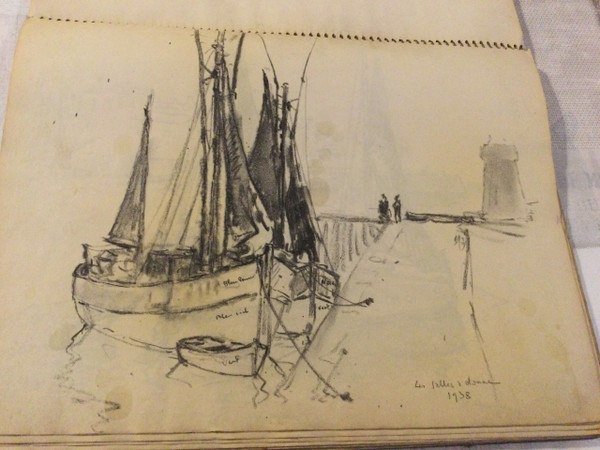 Notebook of 63 drawings André BERONNEAU