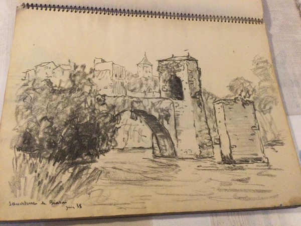Notebook of 63 drawings André BERONNEAU