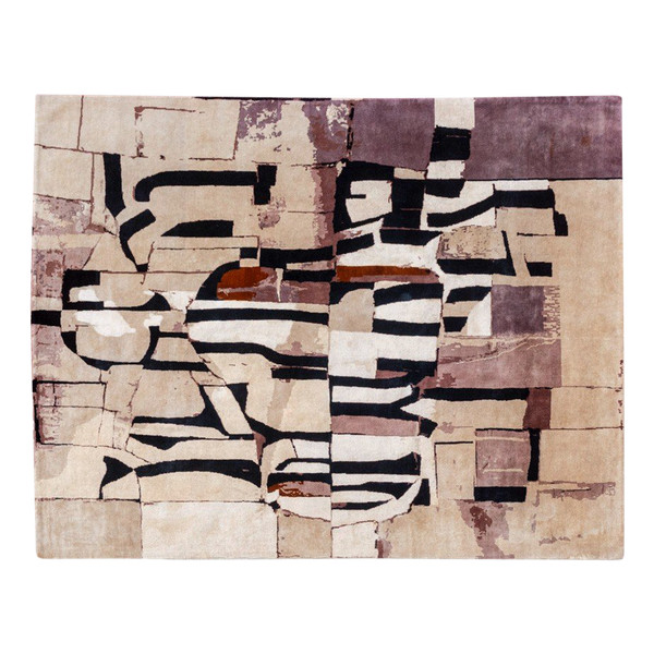 Hand-woven tapestry in beige and old rose tones. Year 2023.