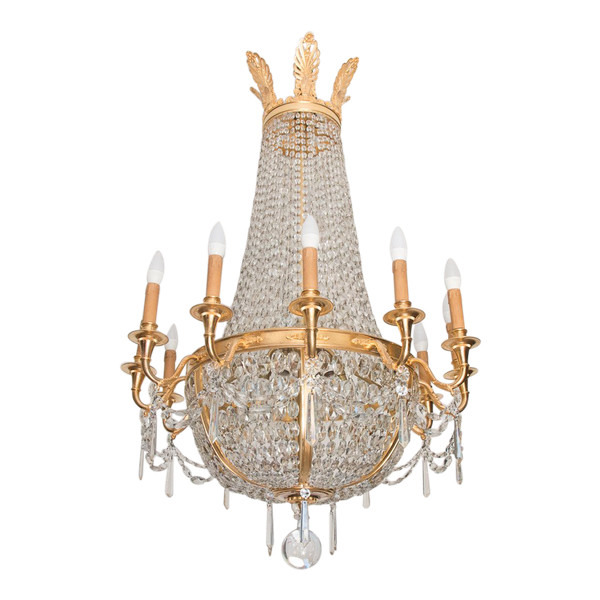 Hot-air balloon chandelier Late 19th century