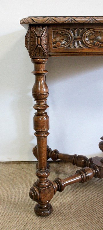  Scrittoio piccolo in noce massello, in stile Luigi XIV - fine XIX secolo