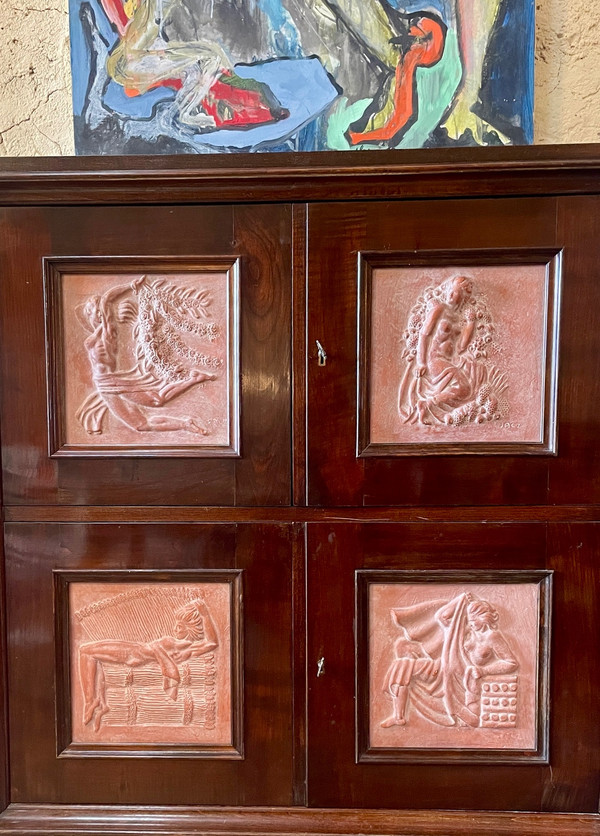 Buffet Art Déco à l’allégorie des Quatre Saisons, XXe siècle 