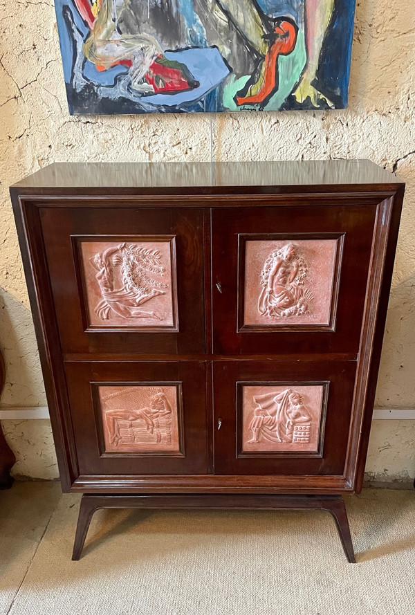 Buffet Art Déco à l’allégorie des Quatre Saisons, XXe siècle 