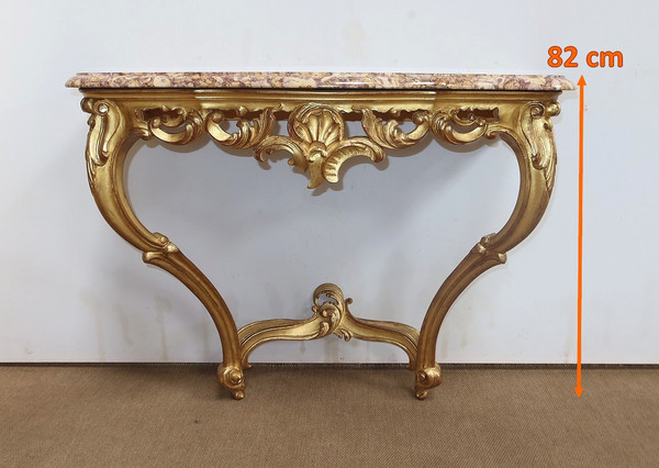 Console Murale en Bois Doré, style Louis XV – Milieu XXe