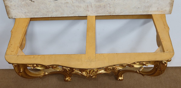Console Murale en Bois Doré, style Louis XV – Milieu XXe
