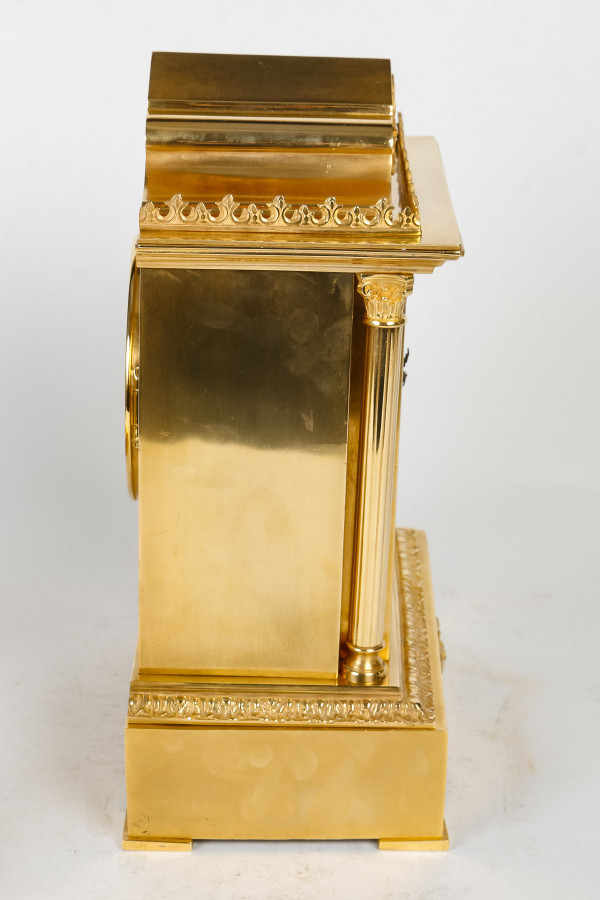 Gilt bronze and porcelain mantelpiece, late 19th century